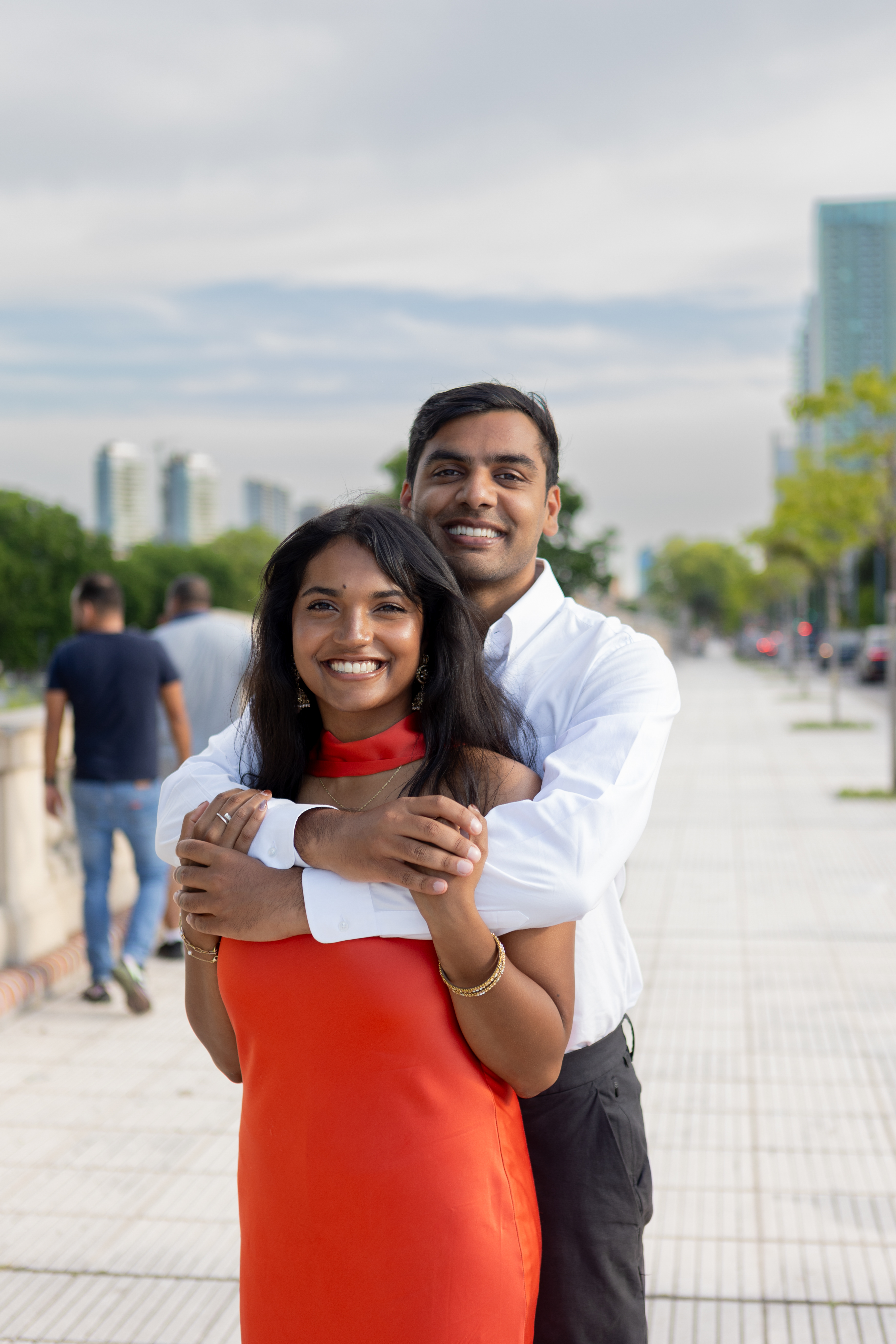Abhi and Aneri in La Boca